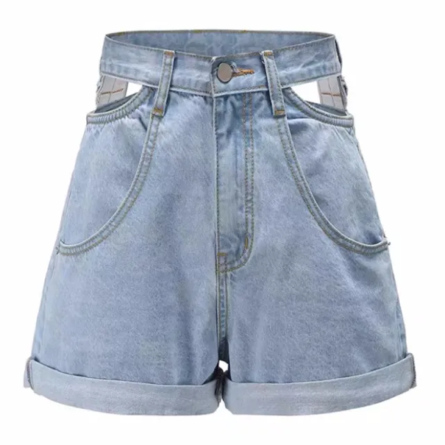Casual Loose And Thin A line Pants Light Blue - Shop at LoveMi