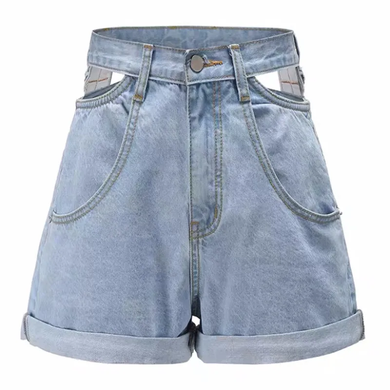 Casual Loose And Thin A-line Pants - Light Blue