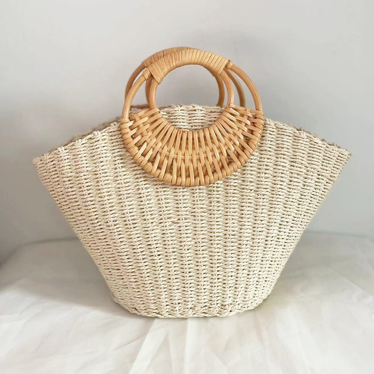New Handheld Grass Woven Simple Woven Women's Bag