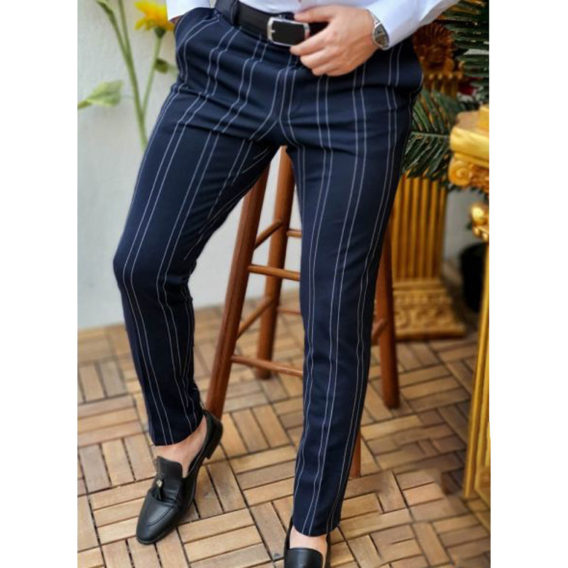 Title 4, Pantalon de mode casual pour homme à double ray...