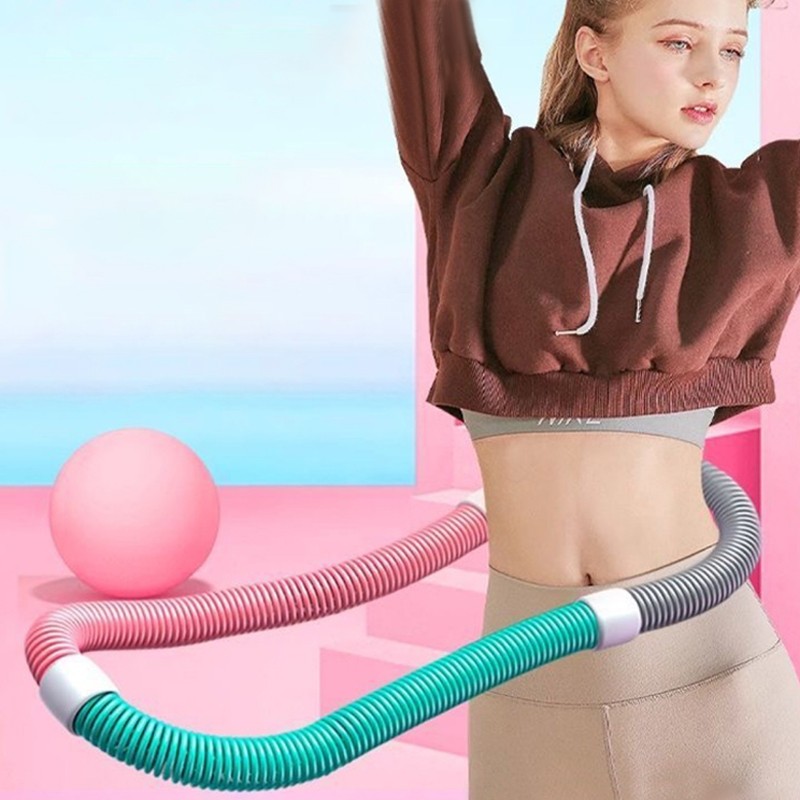 Weighted Fitness Hoop Portable Waist Friendly-Foldable Indoor Foldable Exercise — image 8