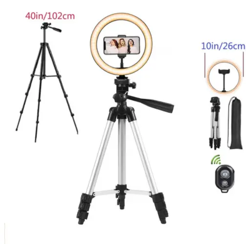 Ring Mobile Phone Holder Bracket Tripod Round Fill Light 3 Colors