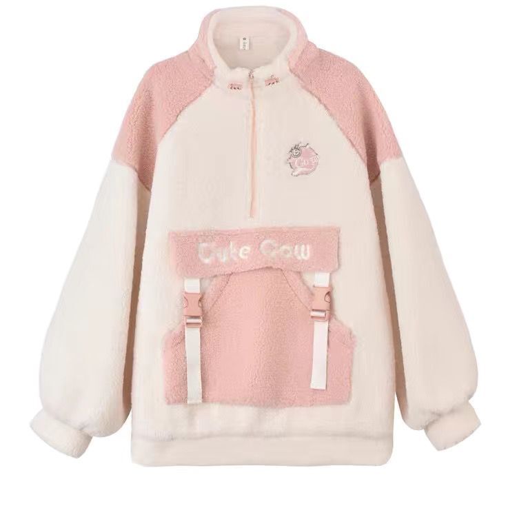 Fleece Thickened Student Turtleneck Thermal Top