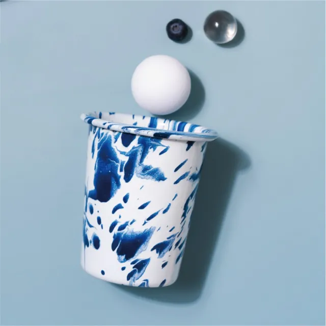 Retro Splash ink Enamel Household Dish Enamel Sky Blue - Shop at LoveMi