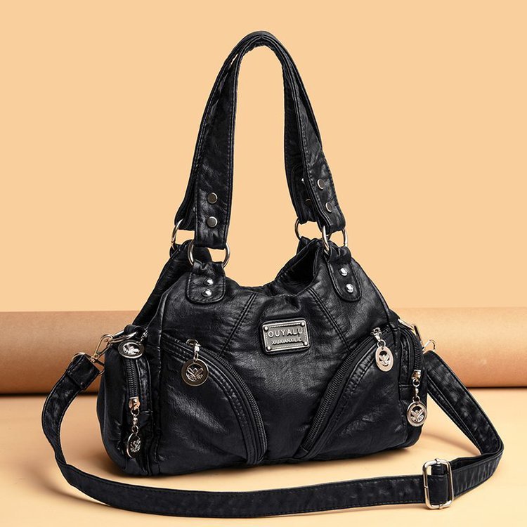 Vintage Soft Leather New Diagonal Single Shoulder Bag For Women