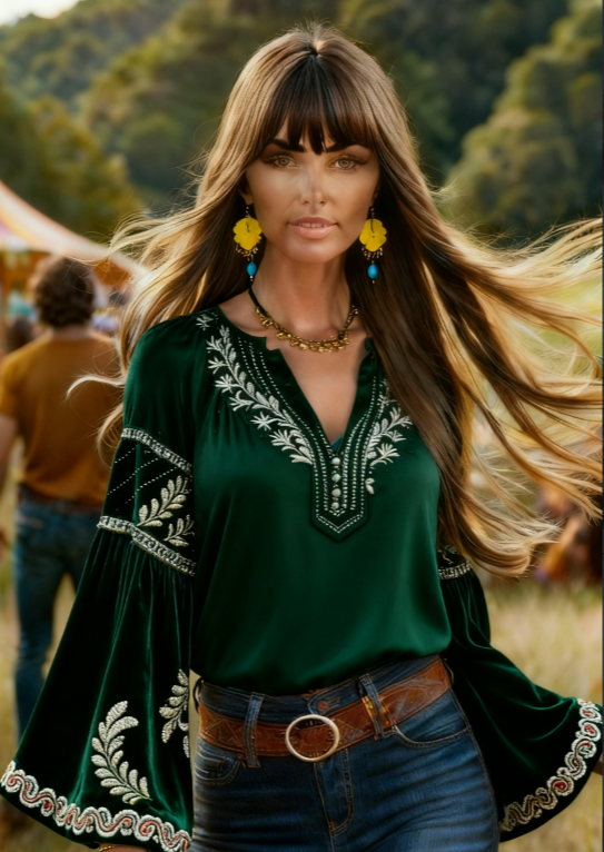 Women's Bohemian Retro Floral T-Shirt