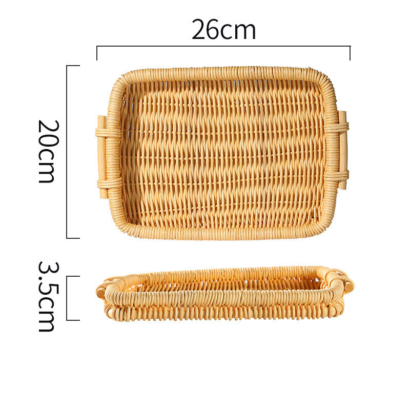 Square rattan plate