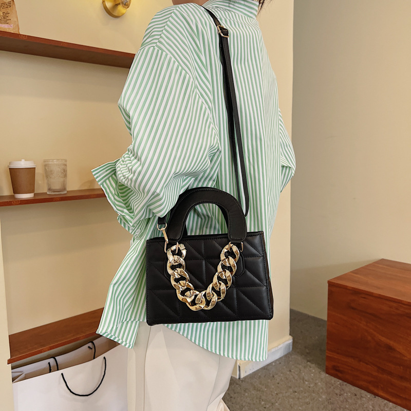 Fashion Rhombus Chain Handheld Small Square Bag