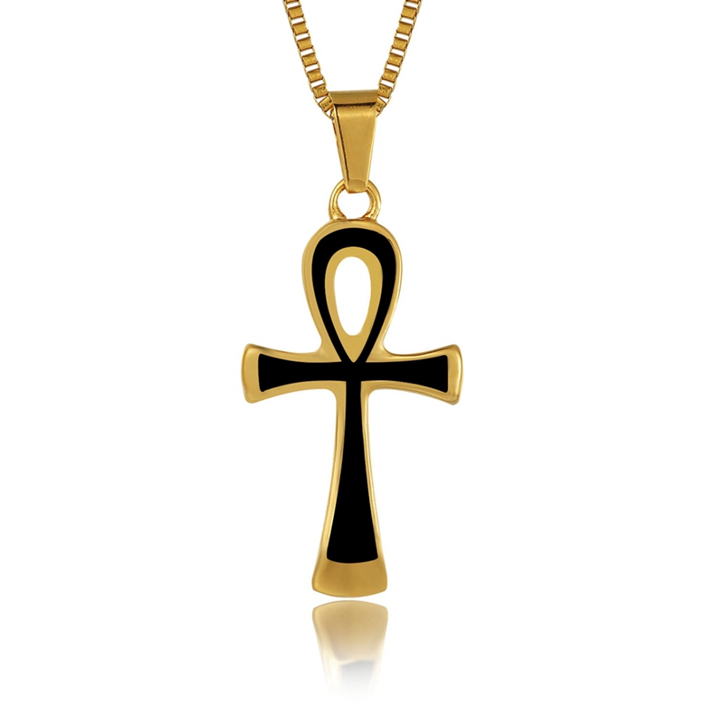 Cross Pendant Gold-plated Titanium Steel Pendant