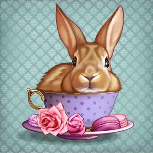 5D Diamond And Rabbit Digital Resin Rhinestone Painting Kit - Shop at LoveMi
