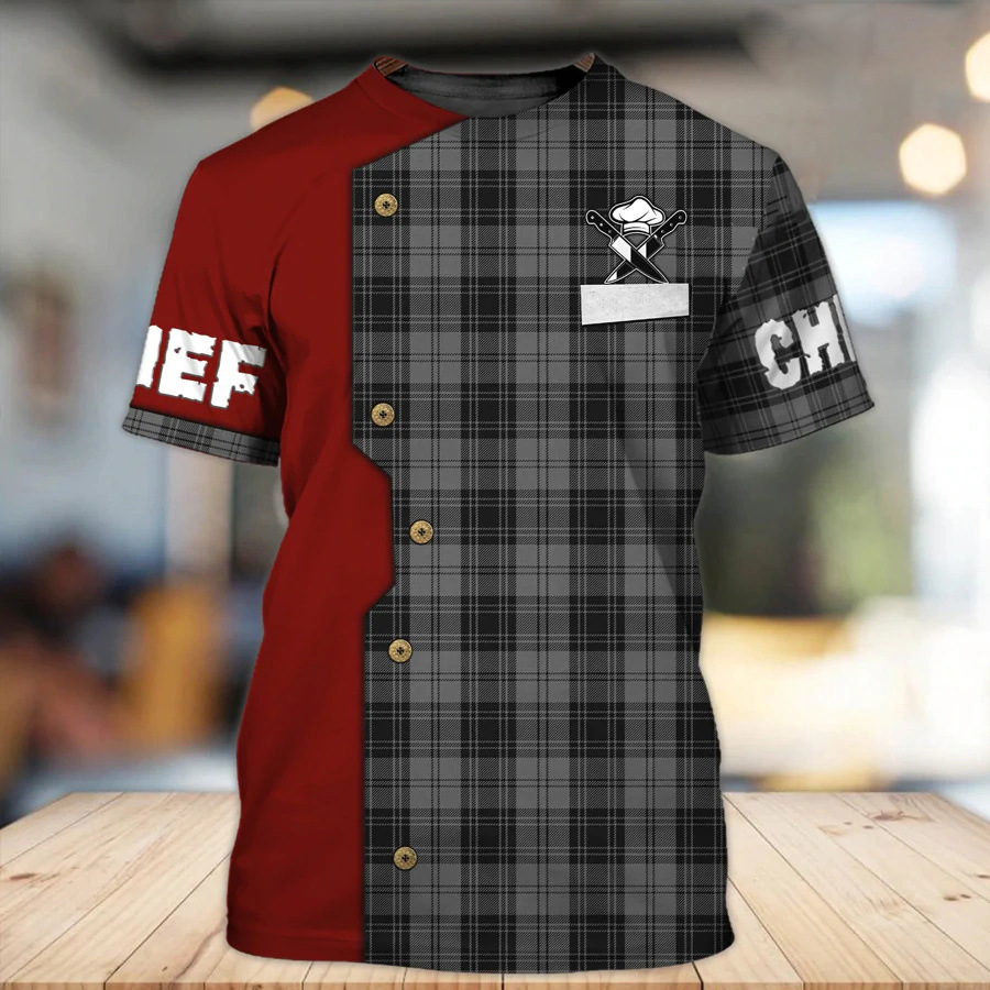 Title 2, Camiseta estampada de chef para homens, role pl...