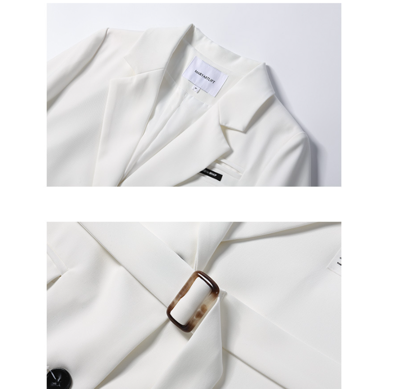 Fashion Label Casual Jacket Ol Commuter White Suit