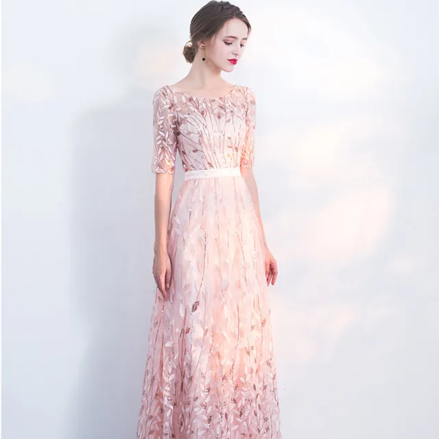 Elegant Princess Dress Shows Thin Girl Pink - Shop at LoveMi