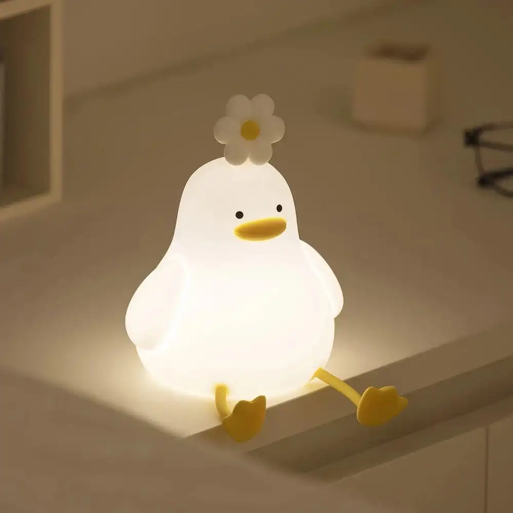 Flower Duck Shaped Eye-Care Ambience Bedside Tap Lamp