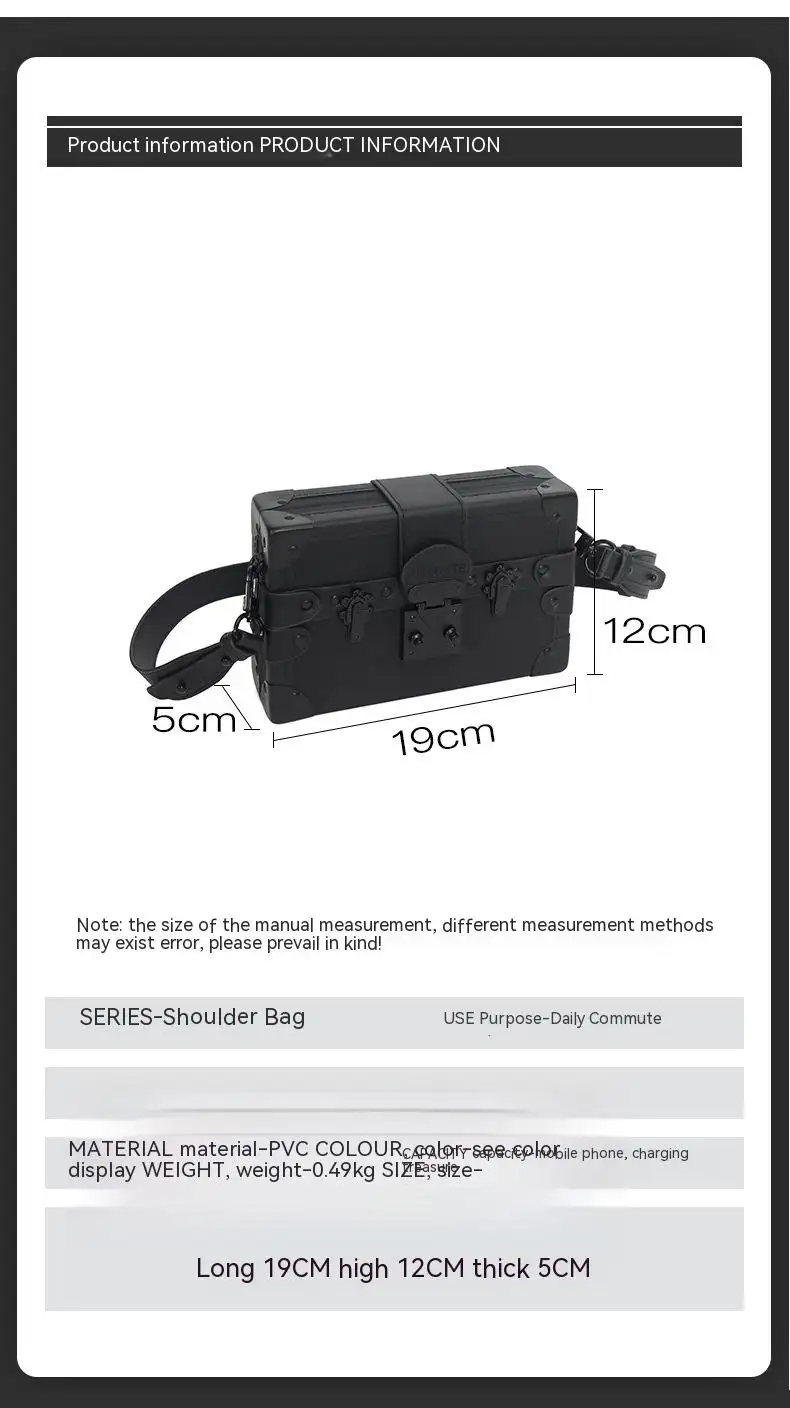 Spring And Summer New Fashion Retro Casket Box Bag