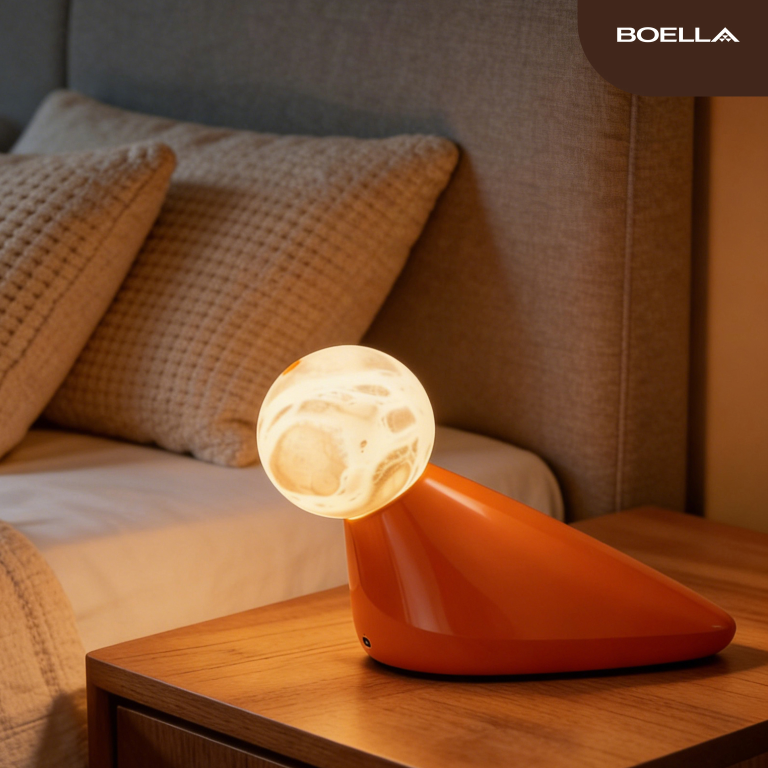 The Waterbird Moon - Luxury Spanish Alabaster & Aluminum Lamp