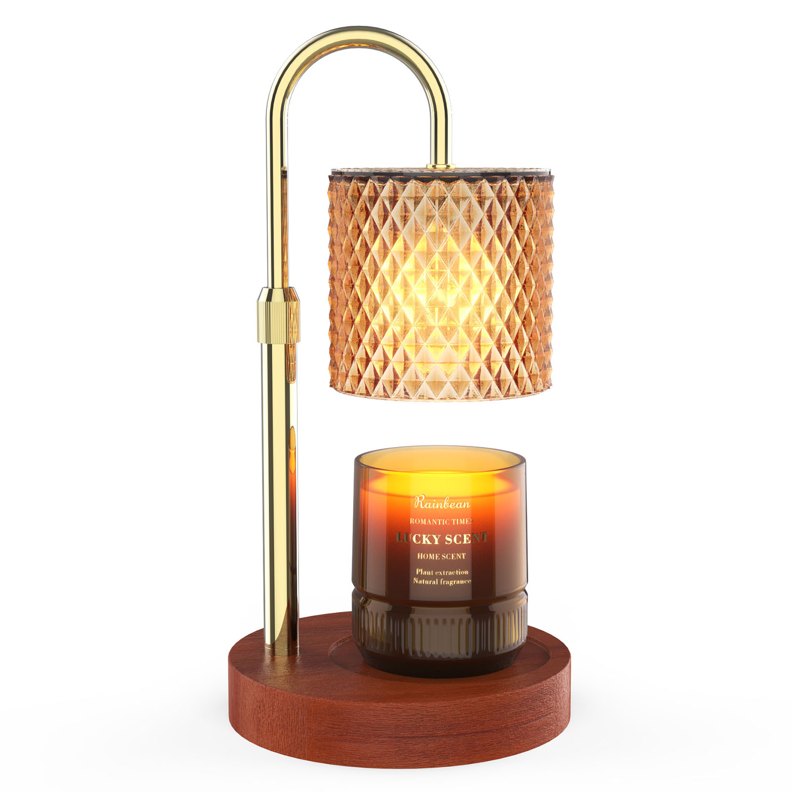 Adjustable Height Electric Candle Warmer Lamp. Timable Candle Warmer Lamp Newly upgraded candle warmer lamp with timer button, there are 3 kinds of time can be set: 2H/4H/8H. In timed mode, you can do your own thing without worrying about it, and the cand