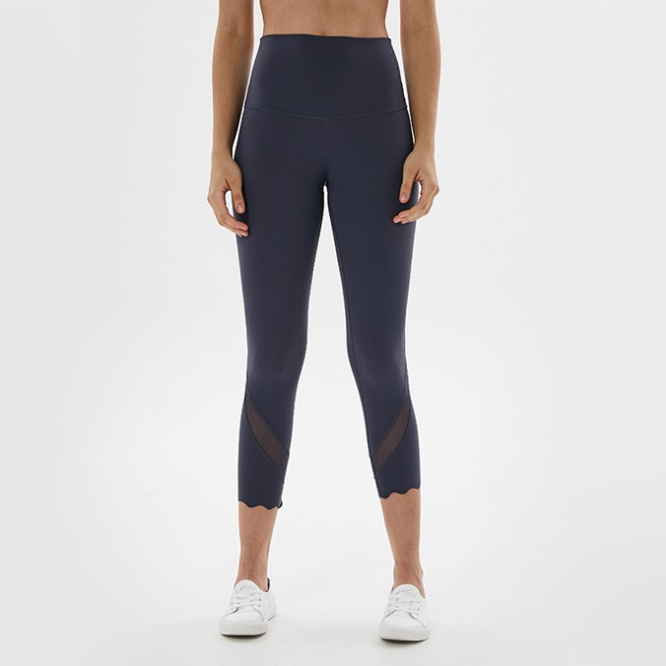 Women's Sports Tight fitting Breathable Cropped Trousers Grey - Shop at LoveMi