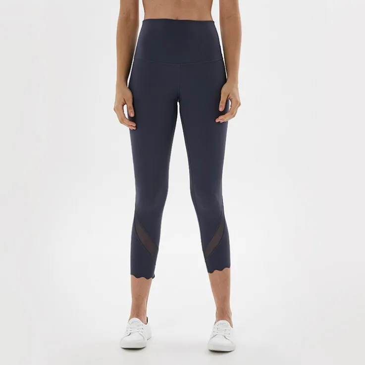 Women's Sports Tight-fitting Breathable Cropped Trousers - Grey