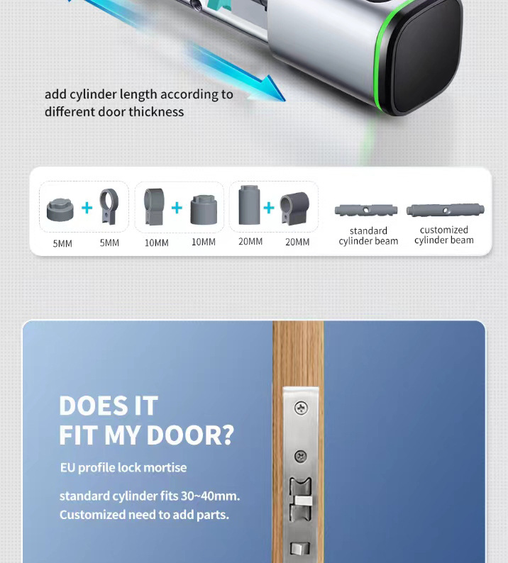 Title 4, Graffiti Smart Lock Cylinder Can Be Lengthened ...