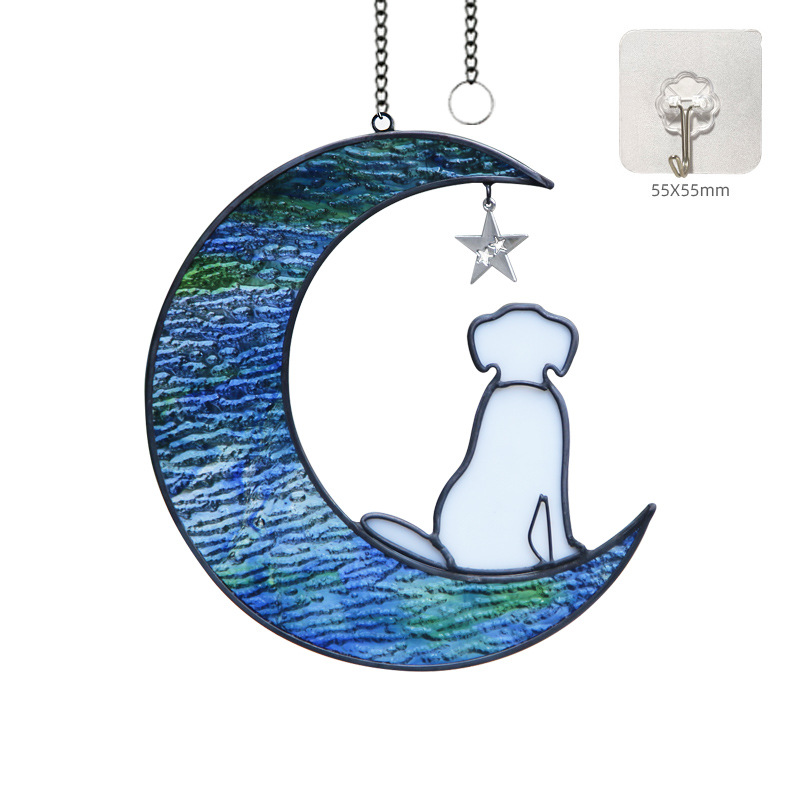 Title 7, Moon XINGX Dog Creative Color Water-wave Glass ...