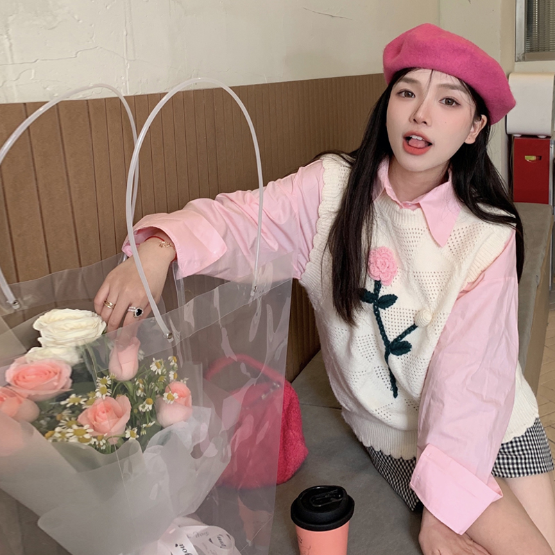 Women's Knitted Vest Vest With A Sense Of Niche Design - Image 6