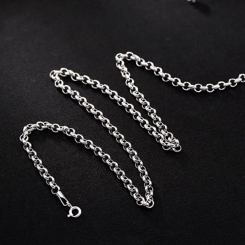 Silver O-Chain Necklace for Men and Women
