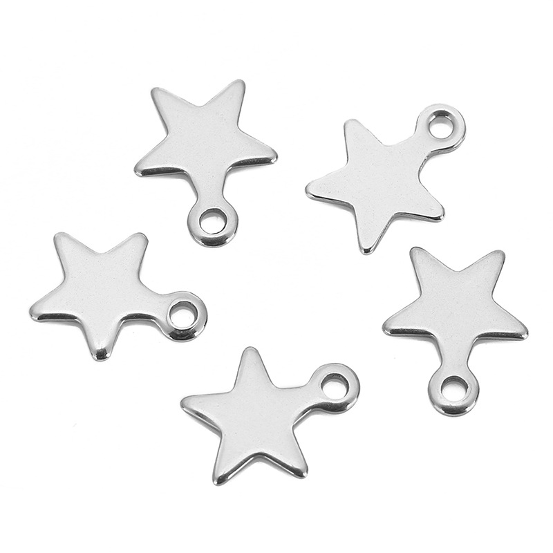 Stainless Steel Mirror Star Pendant Silver - Shop at LoveMi