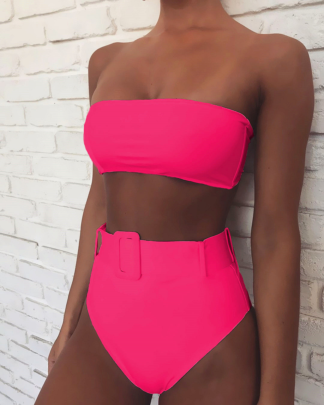 Bikini swimsuit high waist cover belly