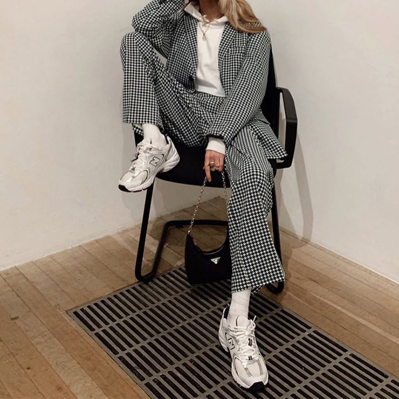 Title 6, Fashion lattice straight suit pants