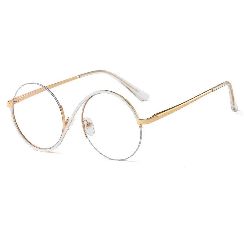 Metal Half Frame Optical Anti Blue Glasses - Blue