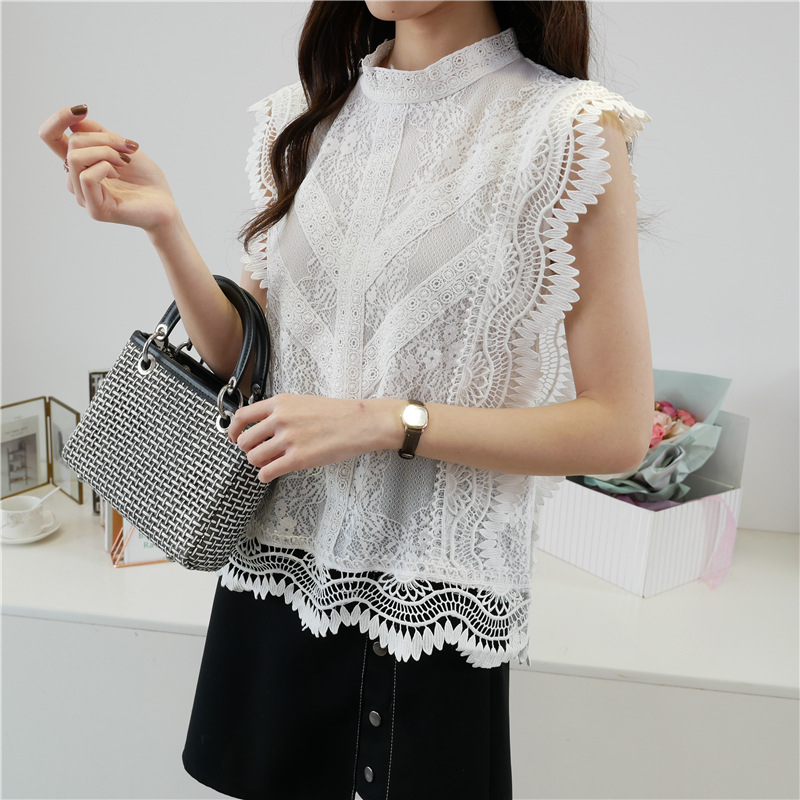 Title 4, Chain Link Cutout Sleeveless Lace Top Western S...