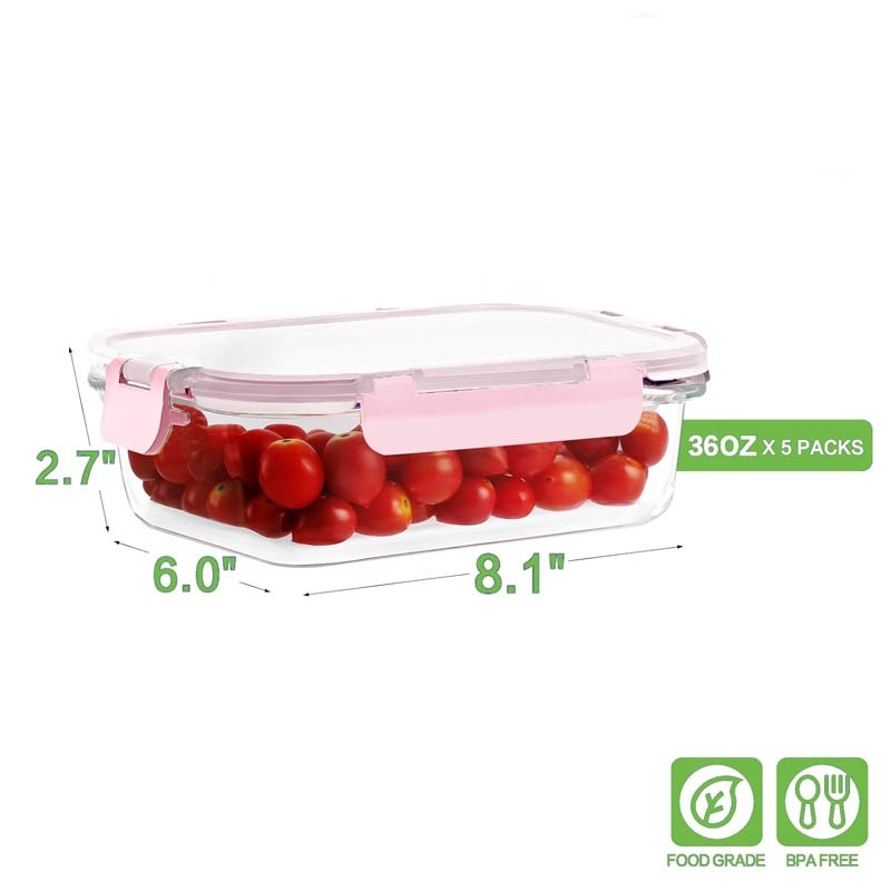 Glass Food Storage Containers With Lids - 5 Airtight — image 4