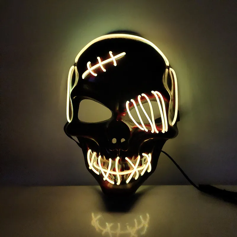 Scar One-eyed Pirate Mask Bloody Horror Cold Light Halloween Mask Led Glowing Mask – image 5