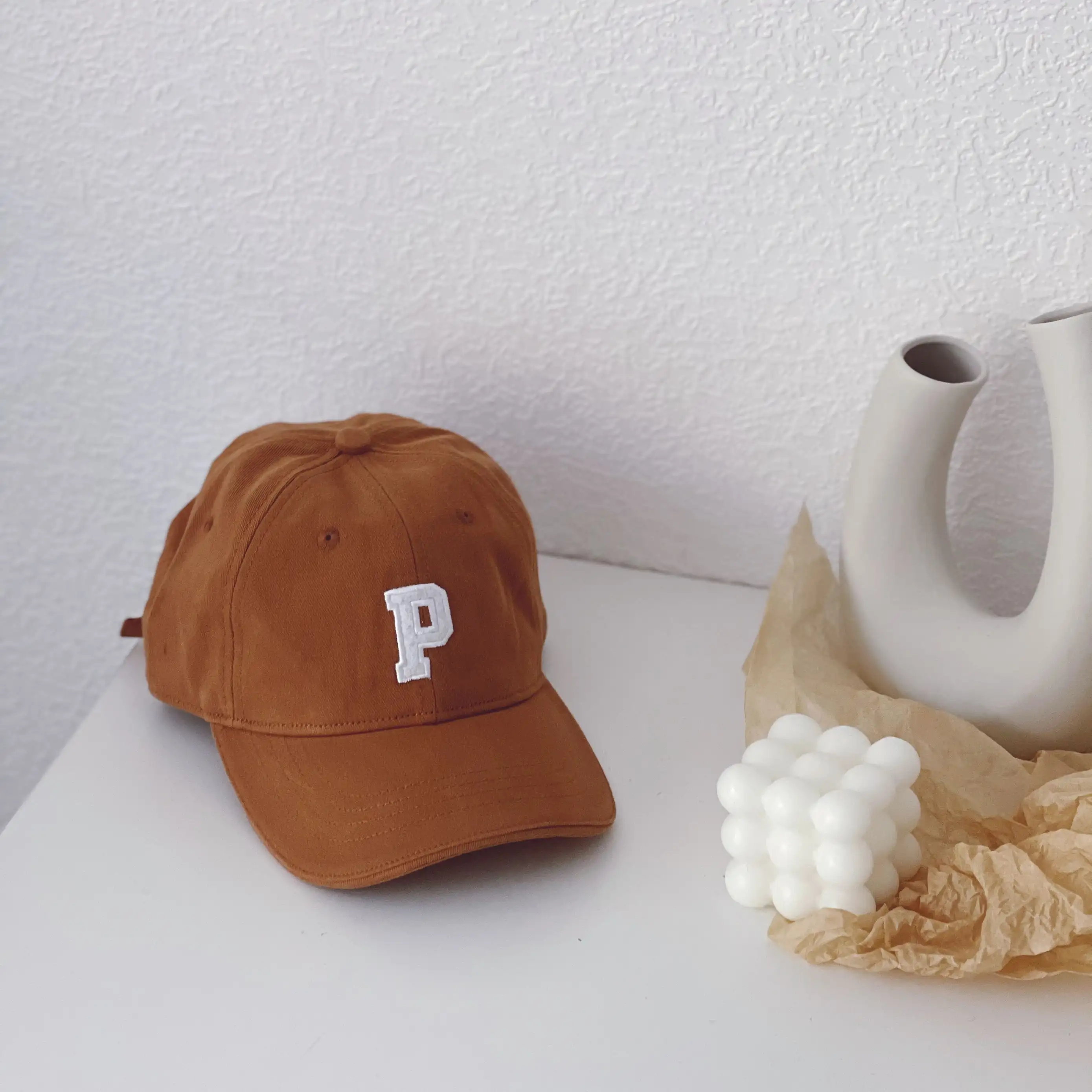 Men And Women Children Simple Alphabet Baseball Cap Baby Solid Color