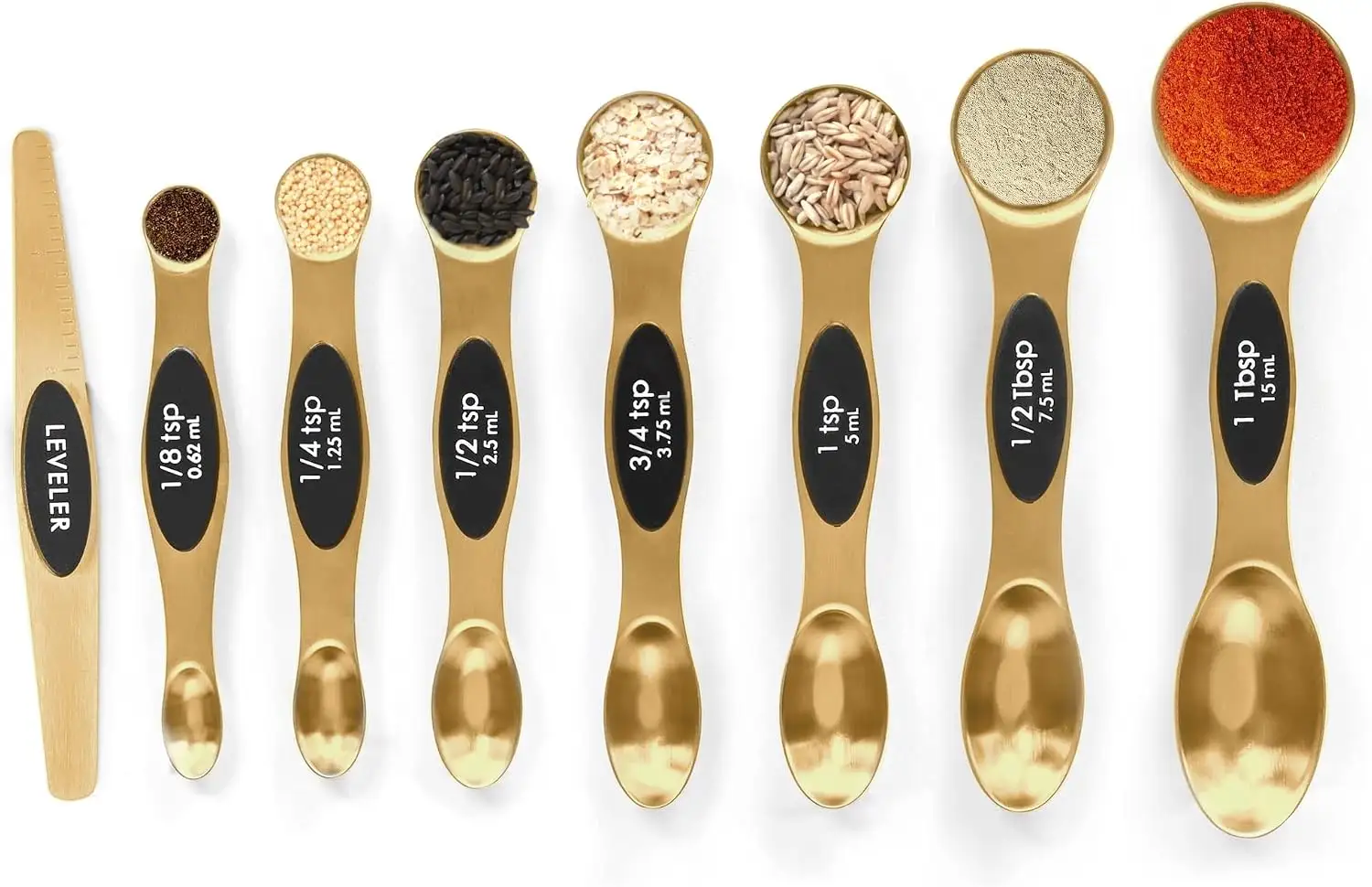 Magnetic Measuring Spoons Set, Stainless Steel Stackable