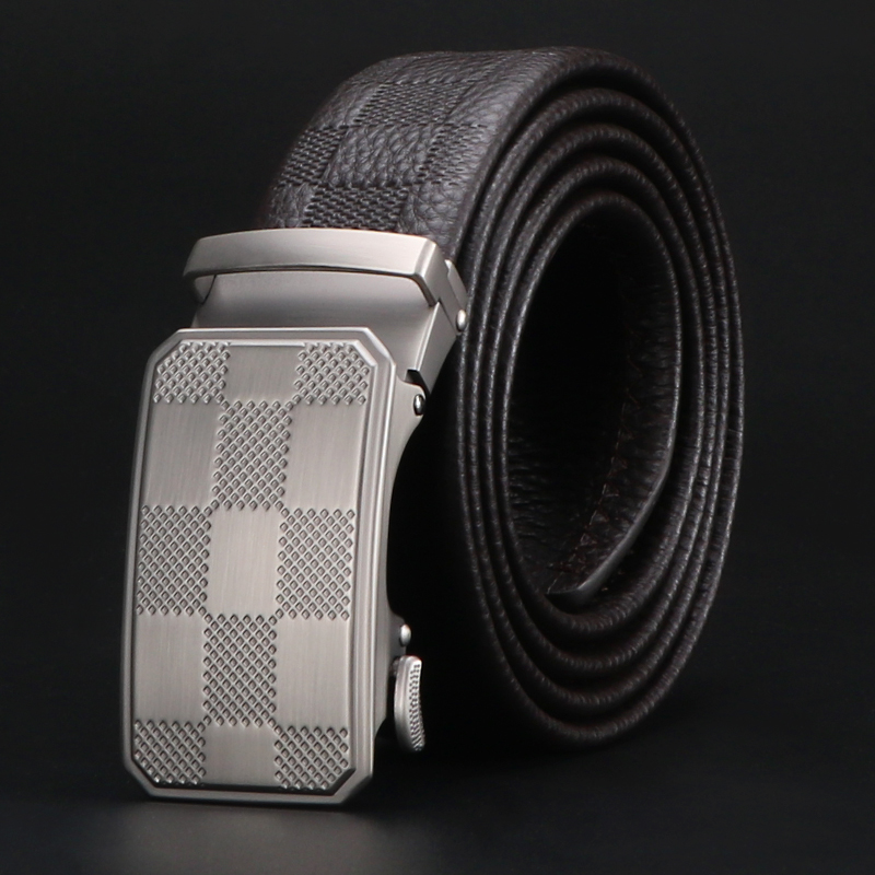 Men Belt Leather Belt For Men With Anti-Scratch Buckle Control Design For Formal Work Or Casual