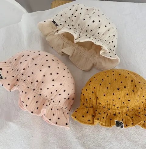 Baby Fisherman Double Polka Dot Sun Hat