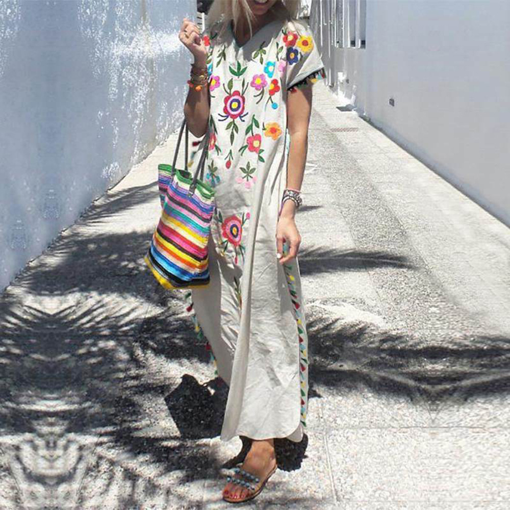 Colorful Fringed Dress On Both Sides - 3