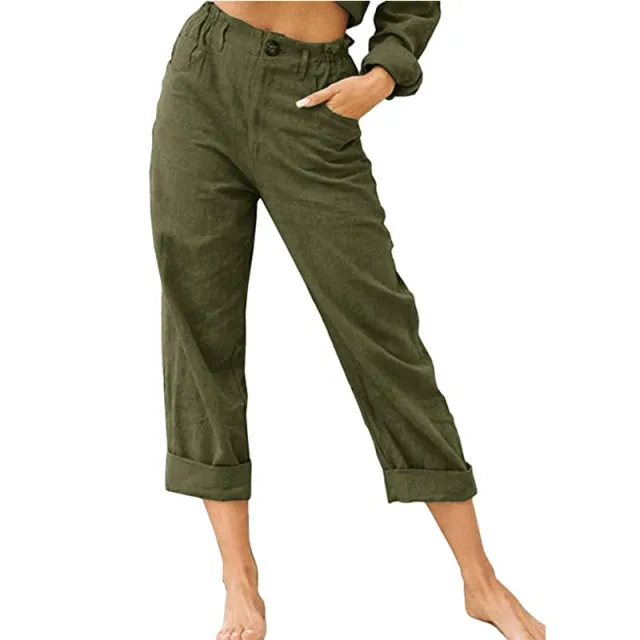 Women's Joggers Pants Fashion High Waist Casual Pants With Pockets Army Green - Shop at LoveMi