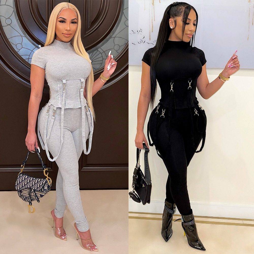 Fashion Sports And Leisure Locomotive Style Slim Two-Piece Suit