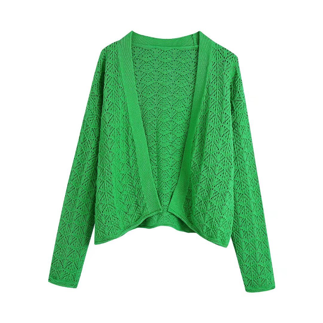 Green cardigan