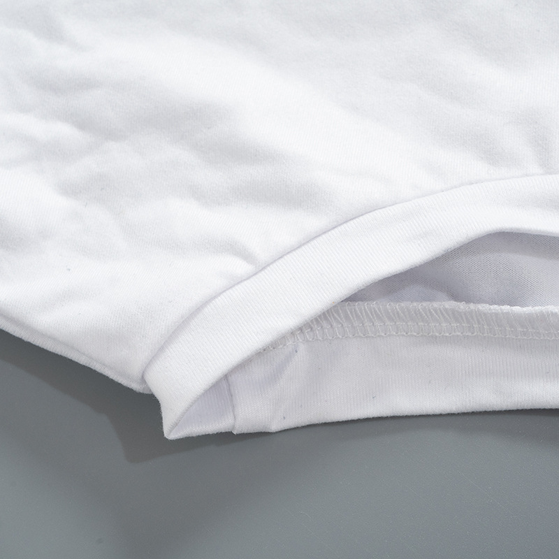 Crew Neck Print Street Versatile Short Sleeve