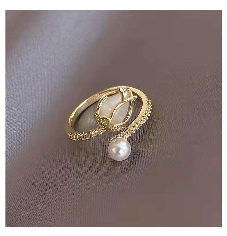 Women's Tulip Ring Size Freely Adjustable