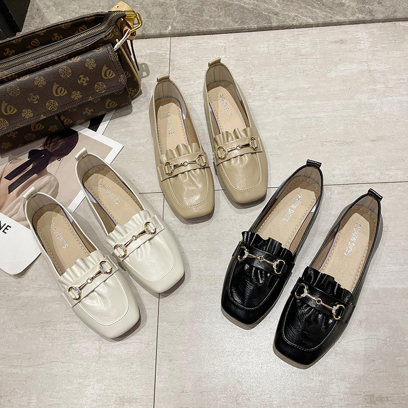 Small Leather Shoes, Leisure Spring And Autumn Loafers, Soft Leather Peas Shoes