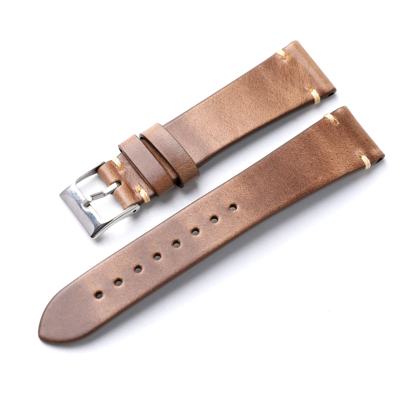 Leather Strap 22MM Original Color Retro Ultra-thin