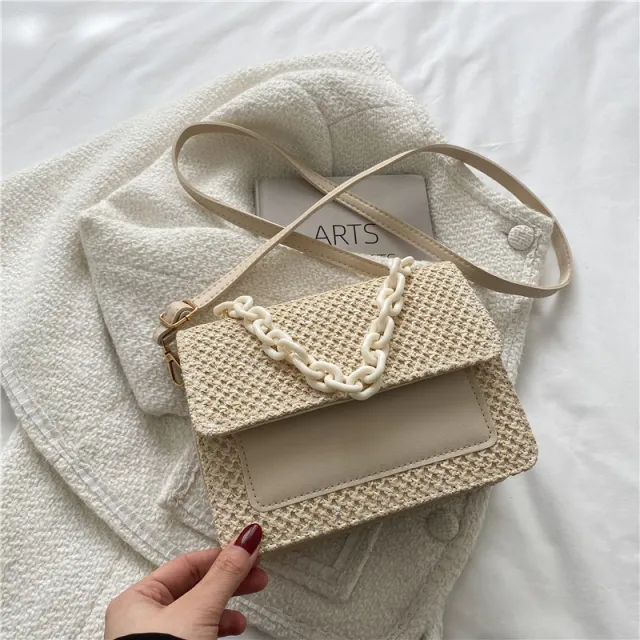 Women's Simple Fashion Pearl Handbag Beige - Shop at LoveMi