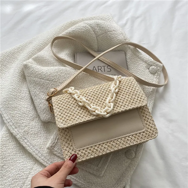Women's Simple Fashion Pearl Handbag - Beige