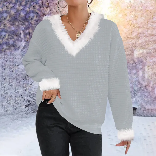 New Cross Border Foreign Trade European And American Women's Clothing Autumn And Winter Hot Products Pure New Cross Border Foreign Trade European A... Light Gray - Shop at LoveMi
