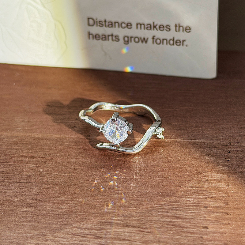 Fairycore Sweet Style Open Ring, Diamond Studded Butterfly, Star, Bow And Flower, Delicate Shell Pearl Stackable Band